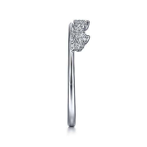 Gabriel & Co - Lilibet 14K White Gold Diamond Cluster Crown Ring