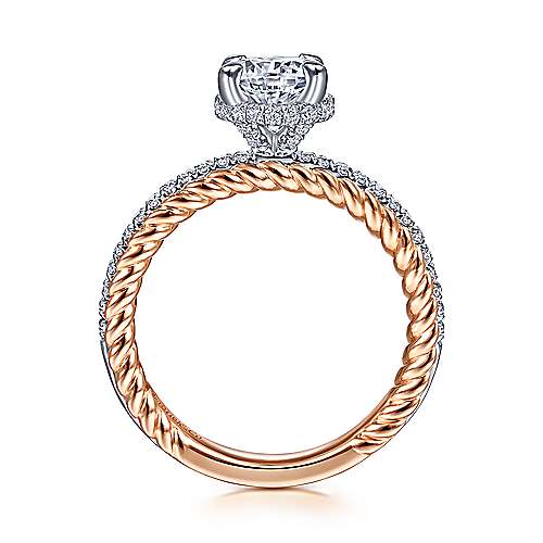 Gabriel "Vetta" 14K Round Diamond Engagement Ring