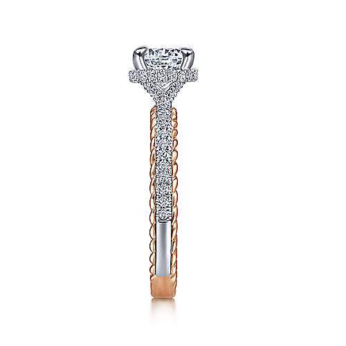 Gabriel "Vetta" 14K Round Diamond Engagement Ring