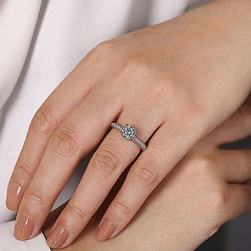 Gabriel "Vetta" 14K Round Diamond Engagement Ring