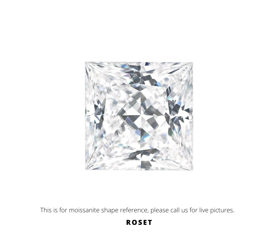 Loose Moissanite Princess Cut Roset By Reid