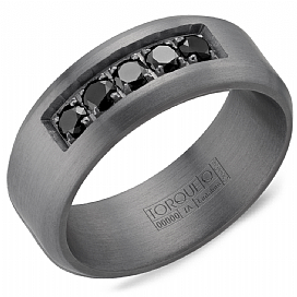 Torque - Tantalum Men's Ring TA-010-8M-BD Crown Ring