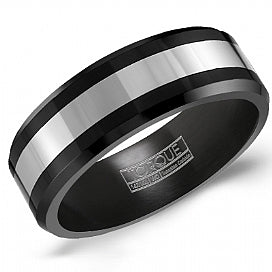 Torque Black Ceramic Ring TU-0031 Crown Ring