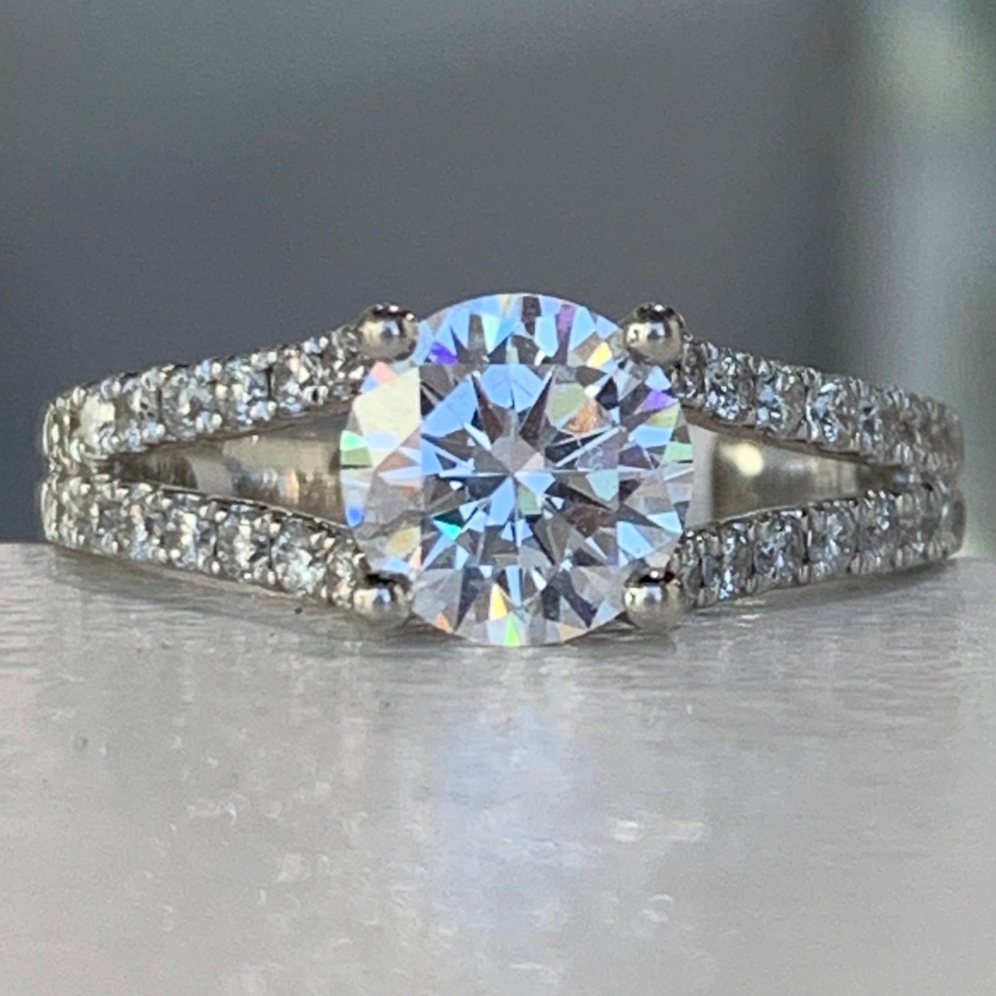 Roset 18K White Gold Engagement Ring 665WE Roset By Reid