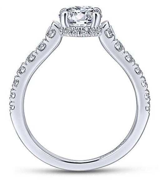 Gabriel "Matilda" Hidden Halo Round Diamond Engagement Ring Gabriel & Co.