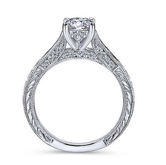 Gabriel Round Diamond Engagement Ring 12315R3 Gabriel & Co.