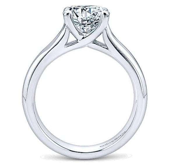 Gabriel “Enid” Engagement Ring - 2.66ct Lab-Grown Round Diamond in 14K White Gold