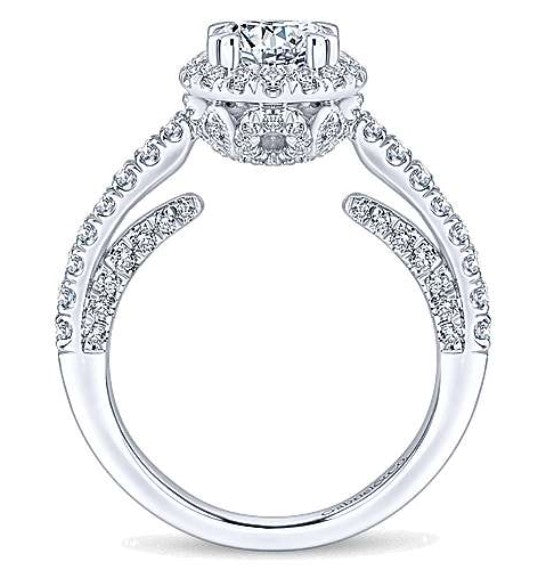 Gabriel Round Halo Diamond Engagement Ring 12950R5 Gabriel & Co.