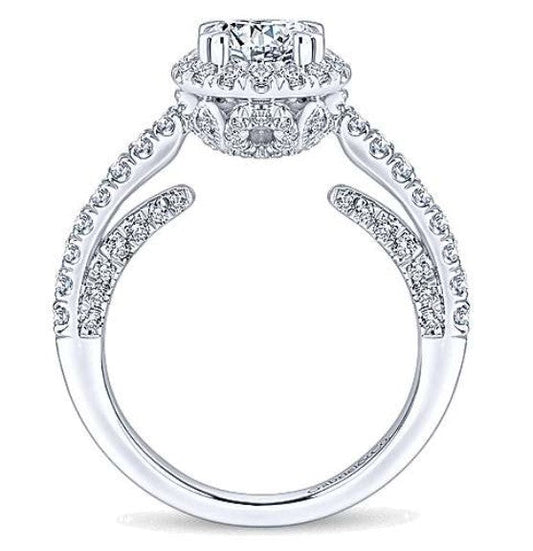 Gabriel Round Halo Diamond Engagement Ring 12950R5 Gabriel & Co.