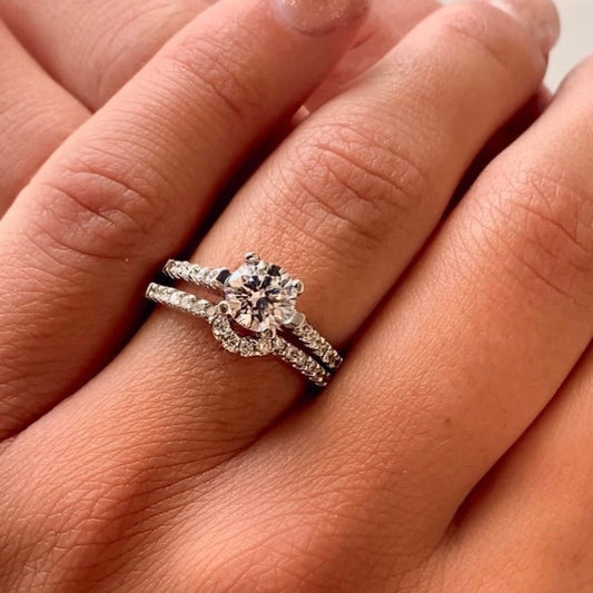 Roset 14K White Gold Wedding Set Roset By Reid