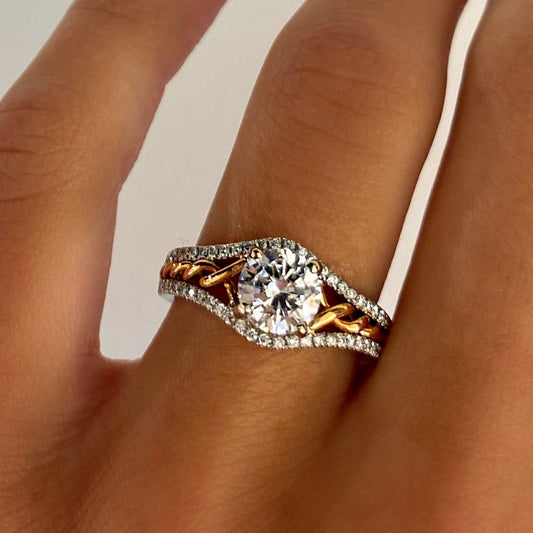 Roset 14K Gold "Edith" Engagement Ring Roset By Reid