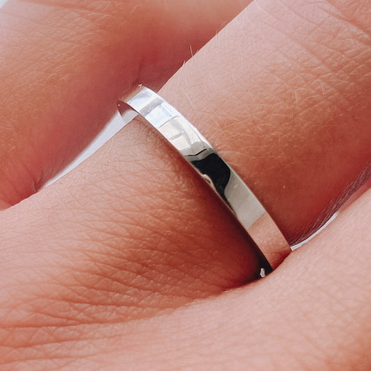 Roset 14K White Gold Wedding Band Roset By Reid