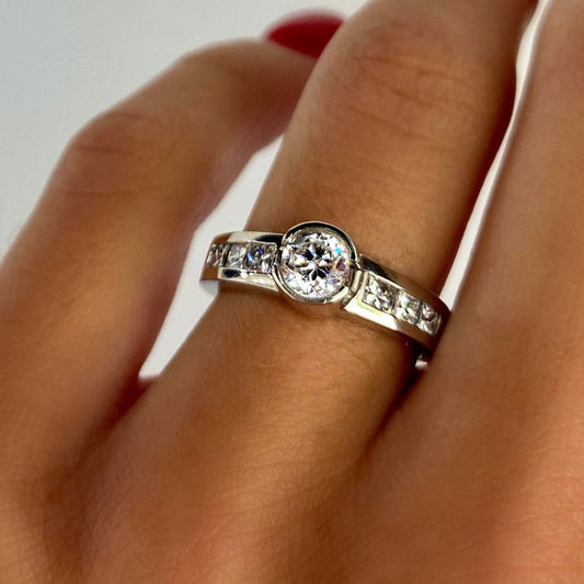 Roset Platinum "Peggy" Engagement Ring Roset By Reid