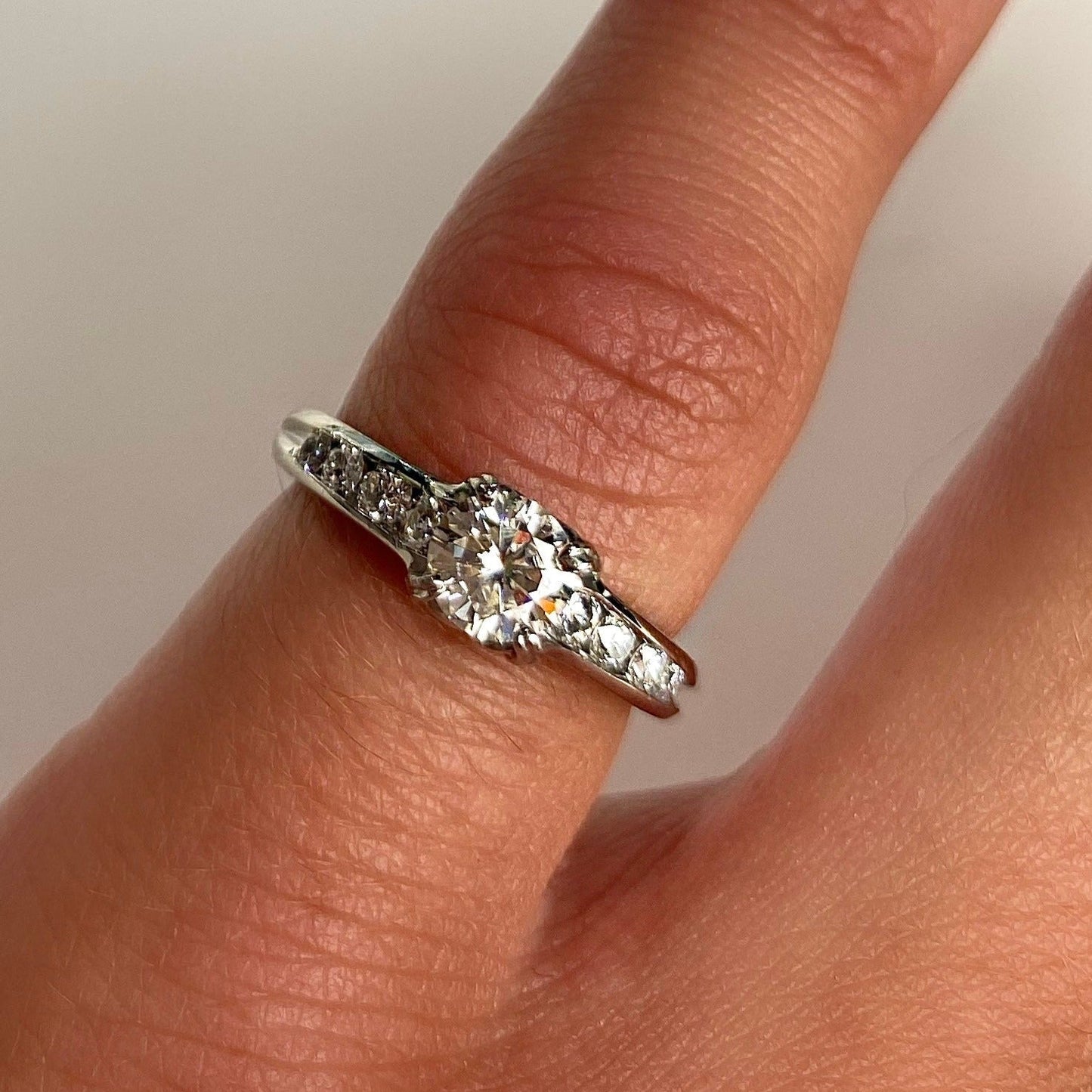 Roset Platinum Moissanite Engagement Ring Roset By Reid