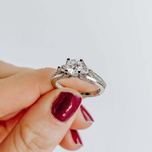 Tacori Platinum Three Stone Engagement Ring Roset By Reid