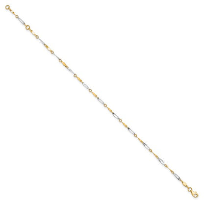 "Aeris" 10K Two-tone Polished Anklet