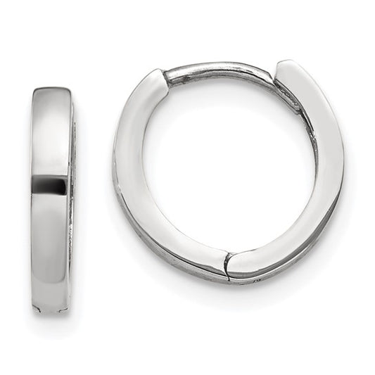 Roset Gold Label 10K White Gold Hoop Earrings