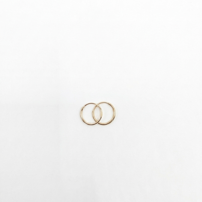Gold Endless Hoop Earrings