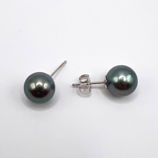 Tahitian Pearl Earrings in 14K Gold