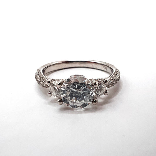 Roset 18K White Gold Engagement Ring 29611
