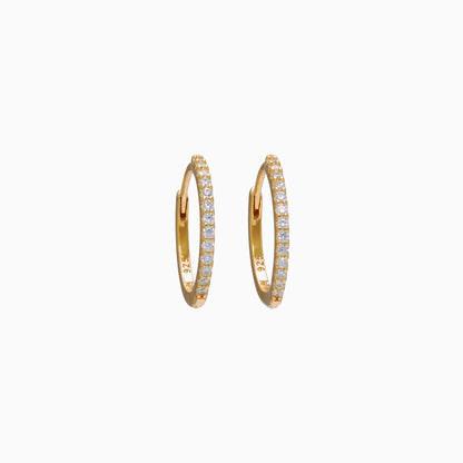 H&B Small Pavé Hoop Earrings
