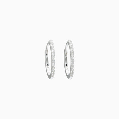 H&B Small Pavé Hoop Earrings