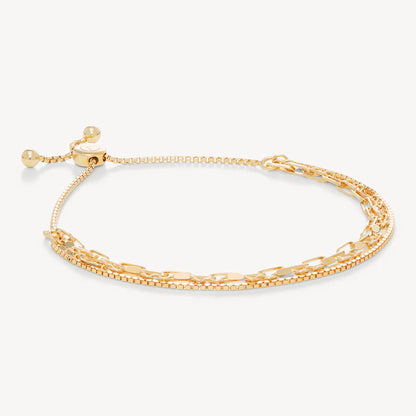 H&B Chain Trio Strand Bracelet