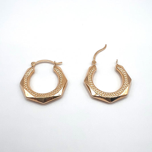 "Elaria" 14K Gold Hoop Earrings