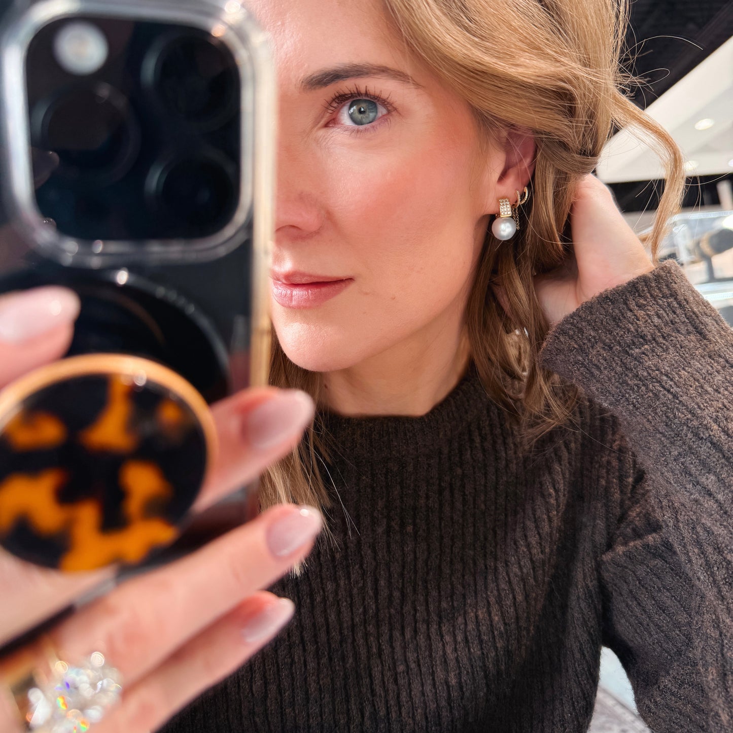 Diamond Pearl Huggies