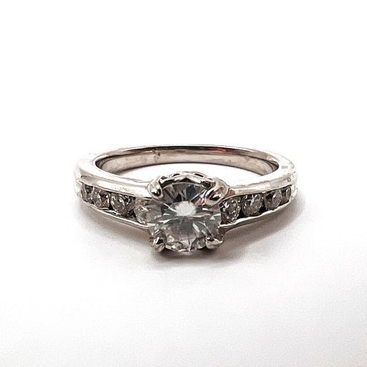 Roset Platinum Moissanite Engagement Ring
