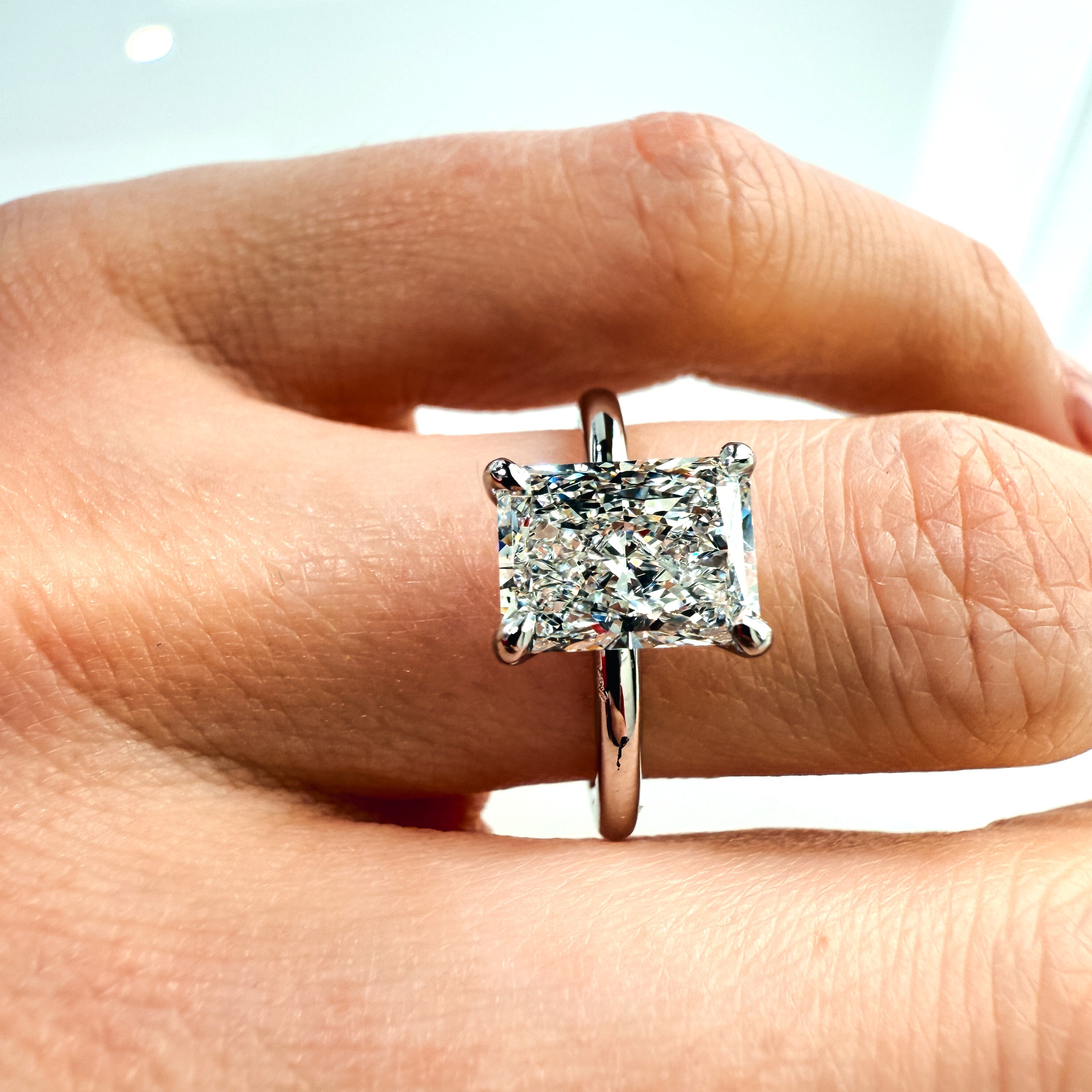 Luna Engagement Ring - 2.01ct Radiant Lab-Grown Diamond in Platinum Noam Carver