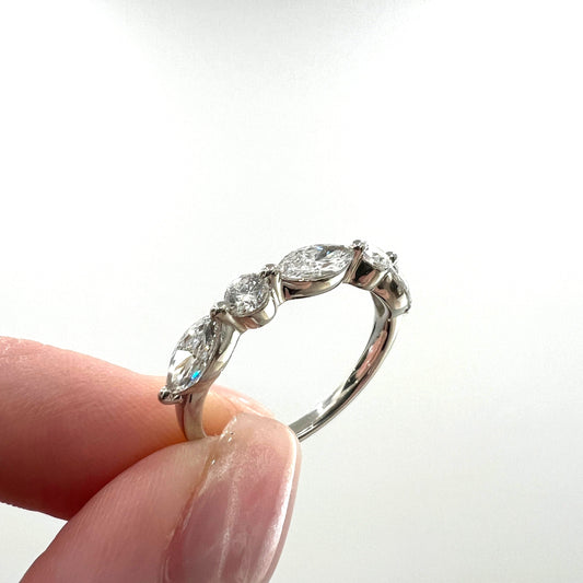 Lab Grown Diamond Women's Band - 14K White Gold