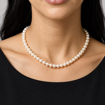 Pearl Necklace 14K 6.5mm