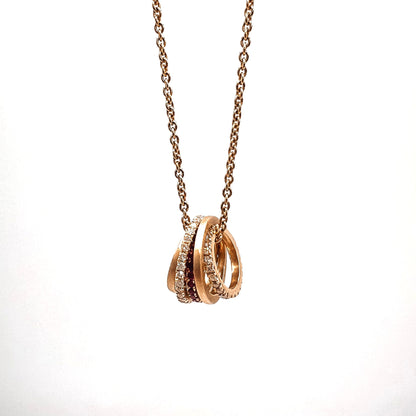 CLARTÉ - Lacet Ruby and Diamond Bolo Necklace