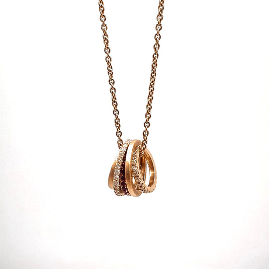 CLARTÉ - Lacet Ruby and Diamond Bolo Necklace