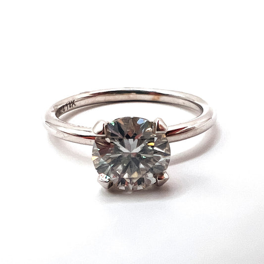ROSET - Shiloh 7mm Moissanite Engagement Ring - 14K White Gold