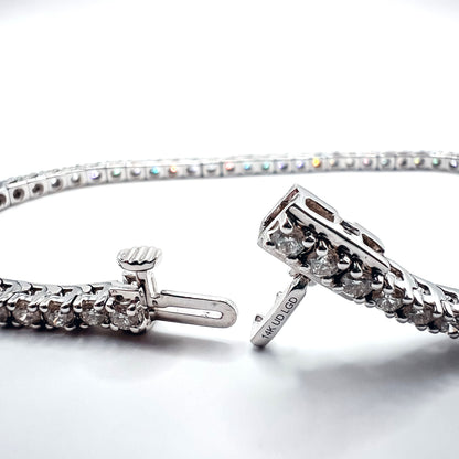 3.10ct Tennis Bracelet - Lab-Grown Diamonds in 14K White Gold