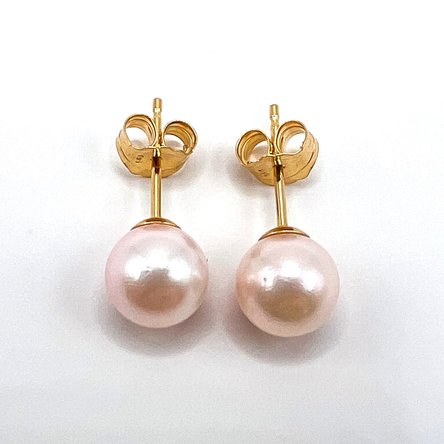 Pearl Stud Earrings in 14K Gold