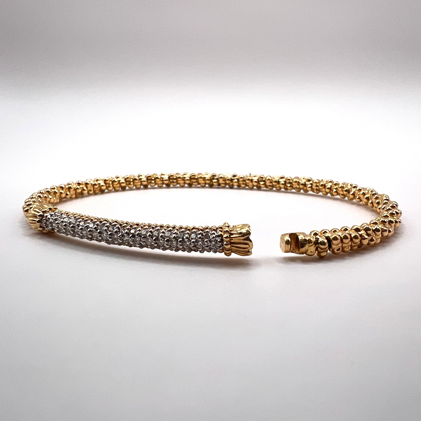 Vahan - 14K Yellow Gold Bracelet with Diamond Bar