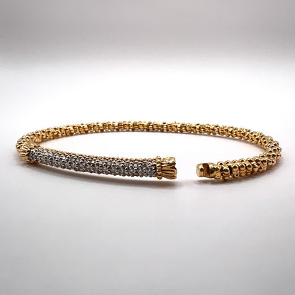 Vahan - 14K Yellow Gold Bracelet with Diamond Bar