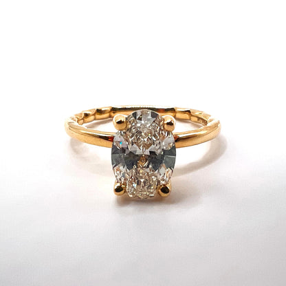 Luna Engagement Ring - 1.41ct Oval Lab-Grown Diamond in 14K Gold Noam Carver
