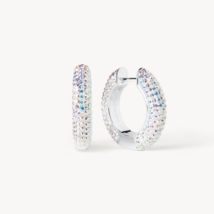 H&B Medium Sparkle Hoop Earrings
