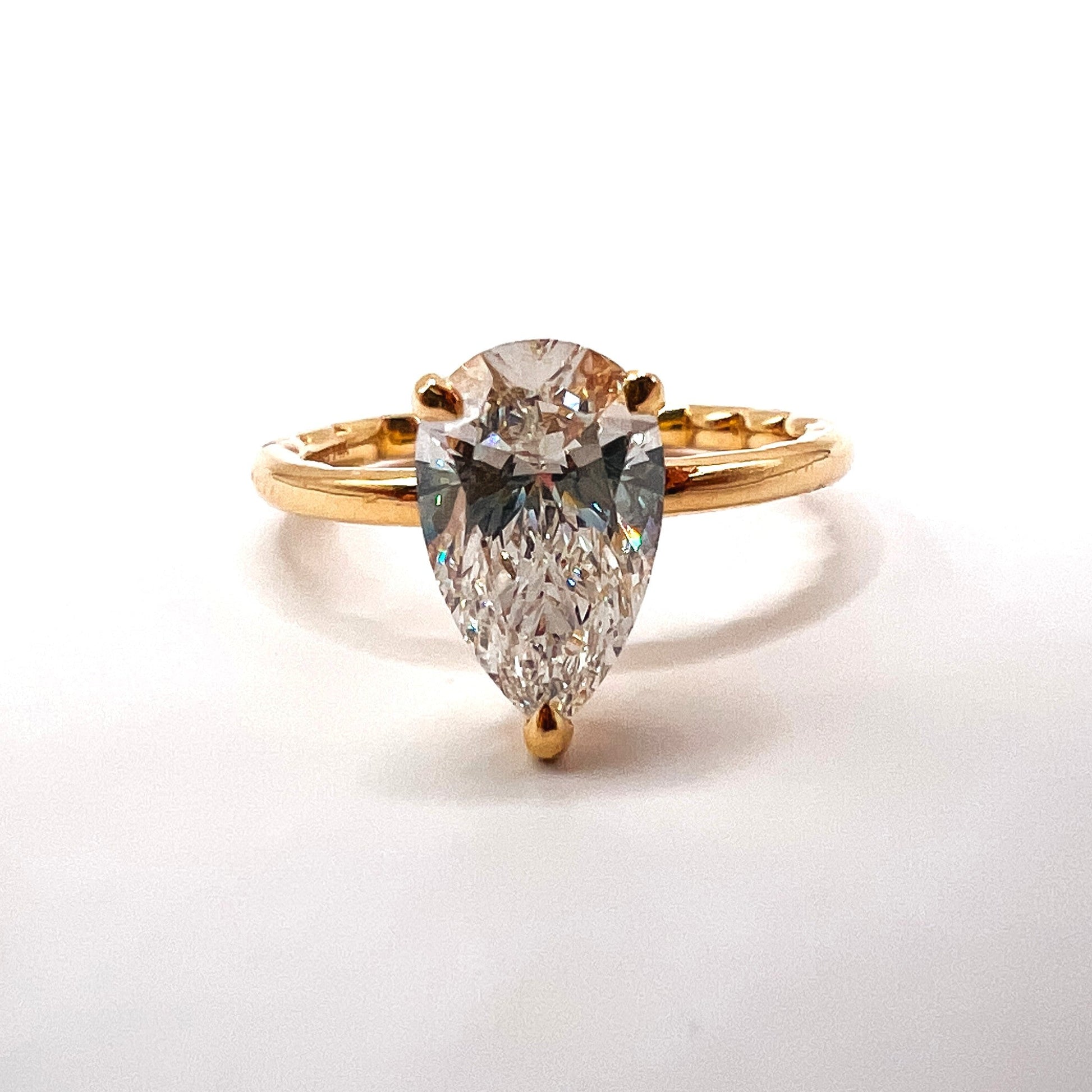 Luna Engagement Ring - 1.56ct Lab-Grown Pear Diamond in 14K Gold Noam Carver
