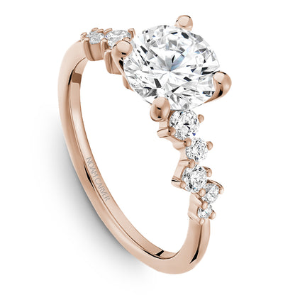 Scattered Diamond Engagement Ring