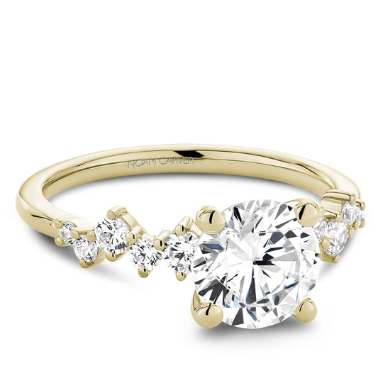 Scattered Diamond Engagement Ring