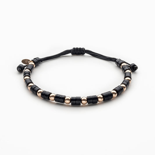 Jaibor Uomo - 14K Rose Gold & Onyx Bracelet