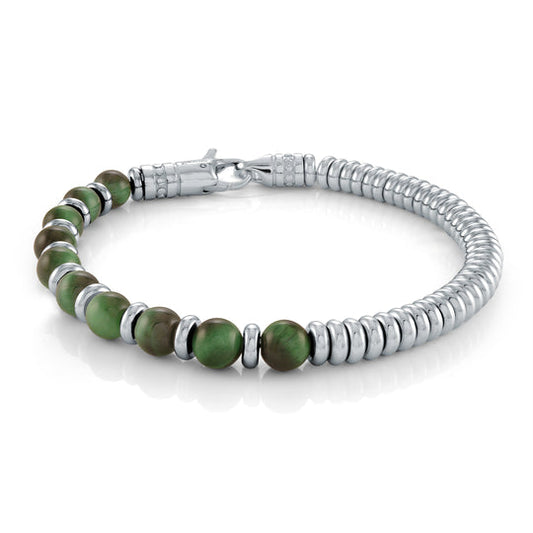 ITALGEM - Kirin Green Tiger Eye Bead Bracelet