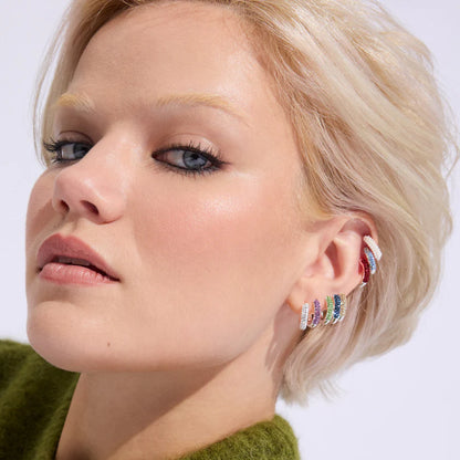 H&B Birthstone Always On Sparkle Hoops