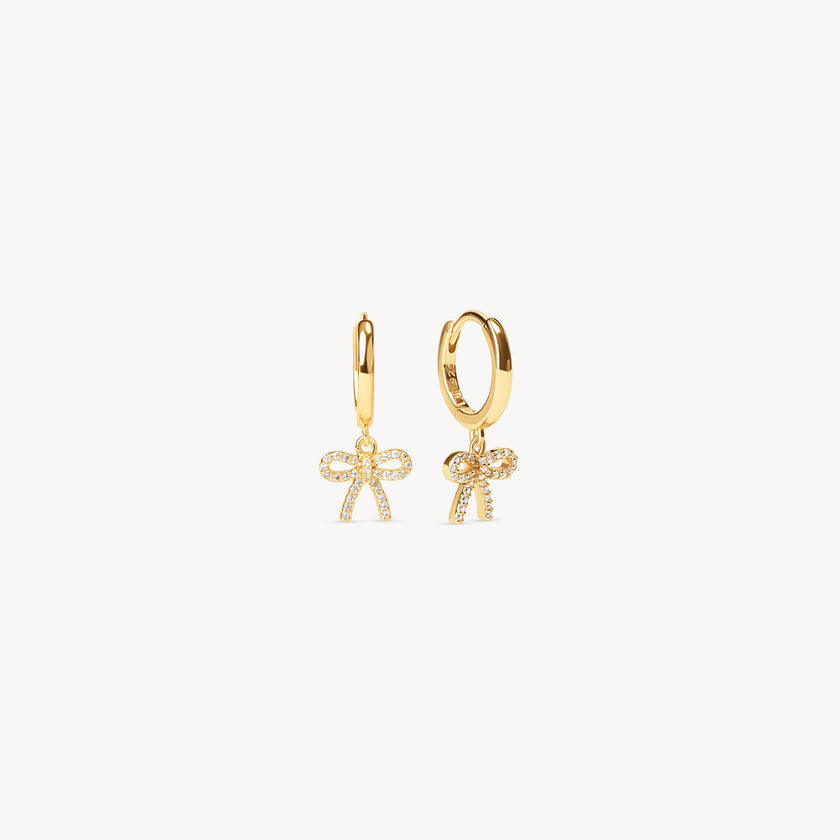 H&B Baby Bow Hoop Earrings