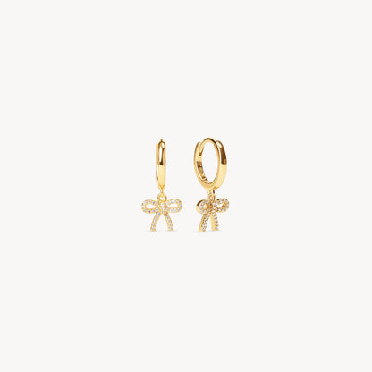 H&B Baby Bow Hoop Earrings